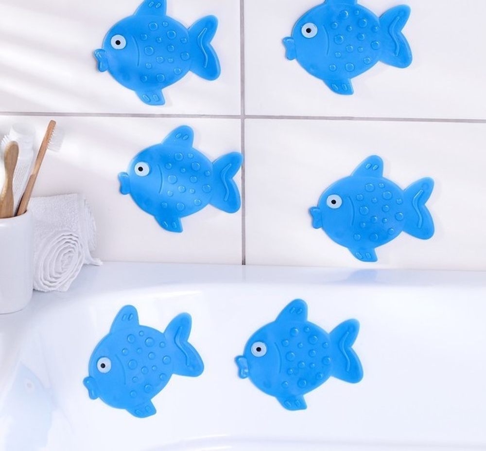 Мини-коврики для ванны "Рыбка", 6 шт 557222