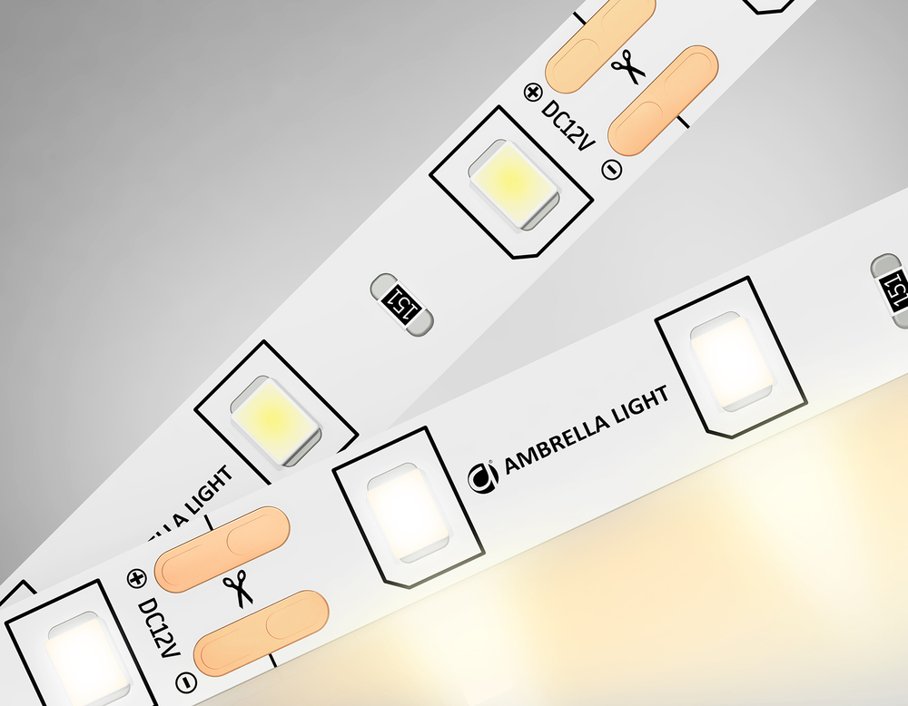 GS1001 2835 60Led/ 4.8W m/ 12V IP20 3000K/ 5000*8*1.2mm (2 конт.)