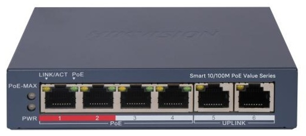 Коммутатор Hikvision DS-3E1106P-EI/M