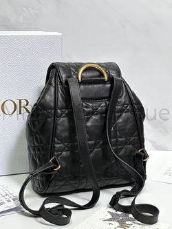 Рюкзак Dior Caro женский кожаный в черном цвете
