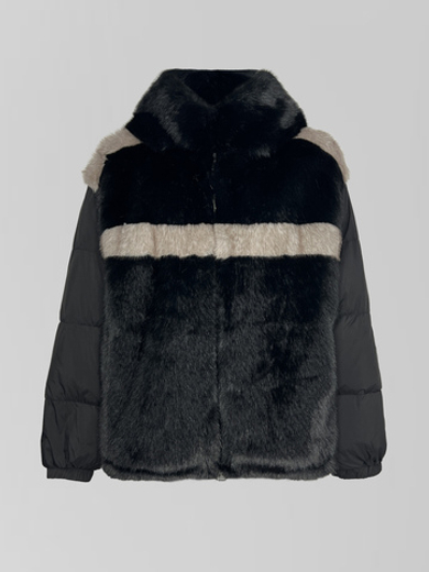 Куртка ALLURE YKE5225 с меховыми вставками и капюшоном