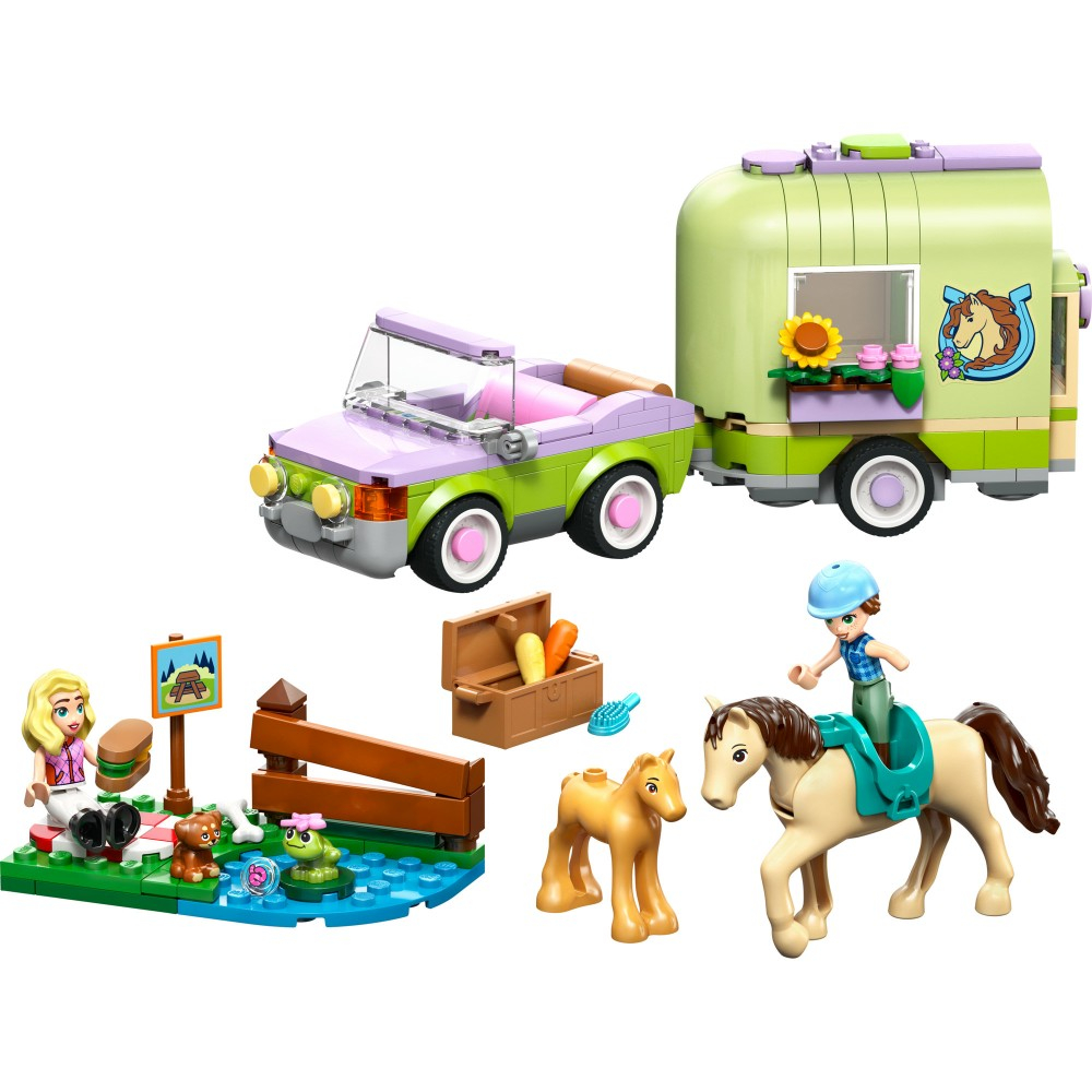 Конструктор LEGO Friends 42695 Прицеп с лошадью и жеребёнком — фото 3