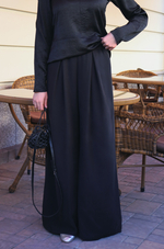 Брюки с глубокой складкой из купры