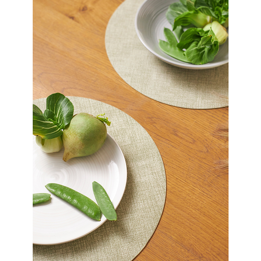 Набор из 4-х сервировочных салфеток leanera, D35 см, мятные