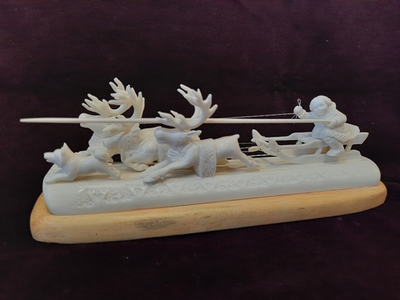 Композиция "Тройка оленей", рог лося