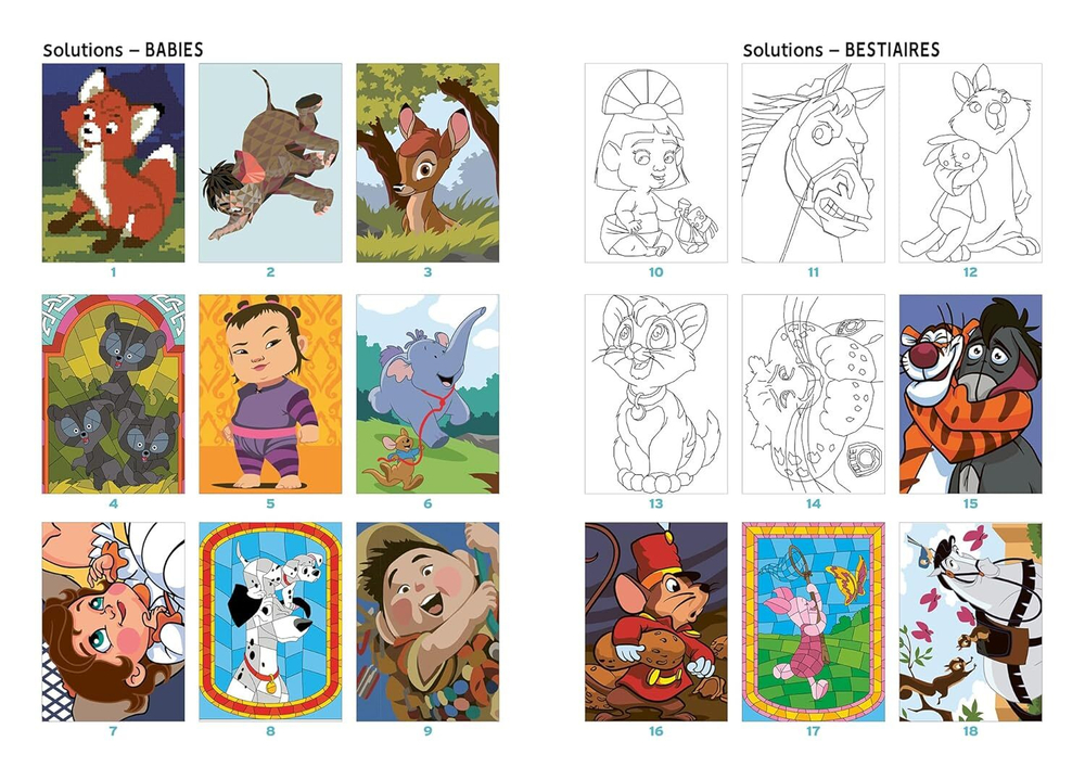 Раскраска по номерам 300 coloriages Disney - Volume 2, 320 стр.