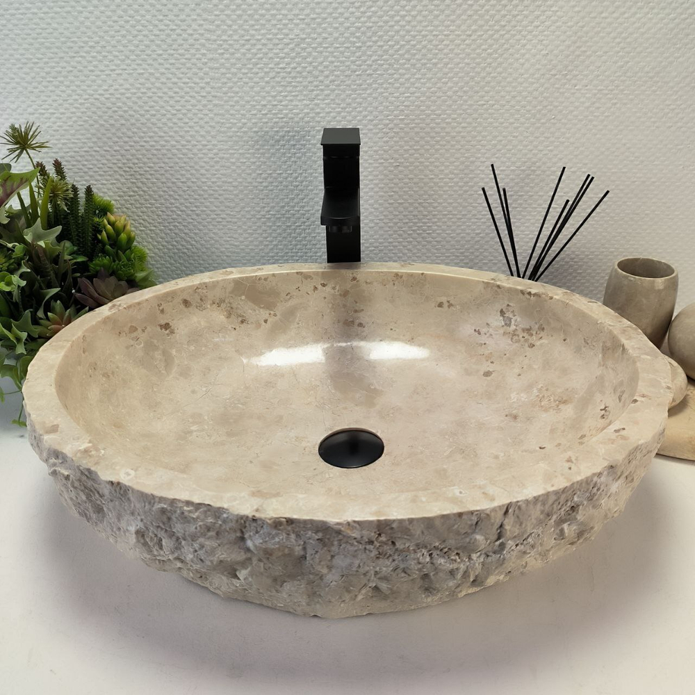 Раковина из мрамора Erozy Cream EM-62761 (56*45*15) 123