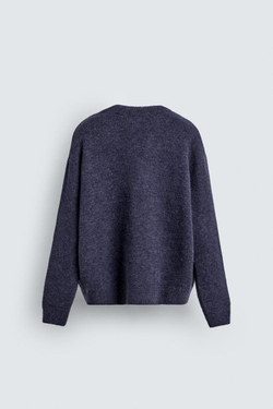 ZARA КАРДИГАН ИЗ РЕЛЬЕФНОГО ТРИКОТАЖА, ИНДИГО