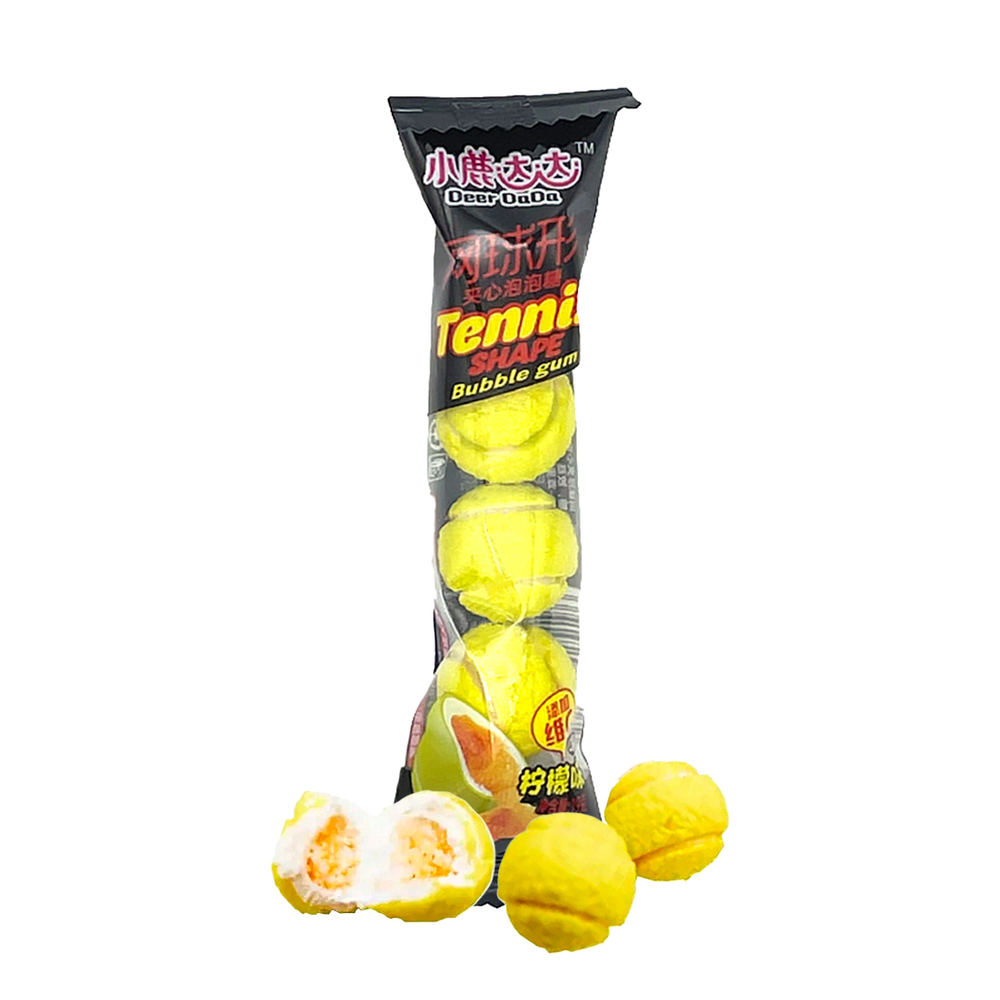 Жевательная резинка Deer DaDa Tennis Shape Bubble Gum теннисный мяч со вкусом лимона 19 г