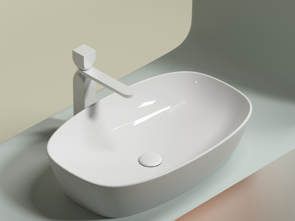 Умывальник чаша накладная овальная Element 610x385x140мм