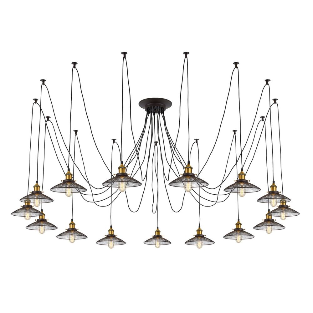 Citilux Эдисон CL451151 Люстра паук Венге Бронза