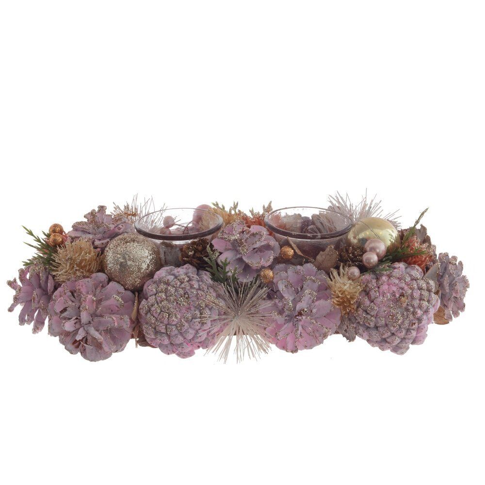 GAEM Подсвечник "Новогодняя композиция", L32 W14 H8,5 см