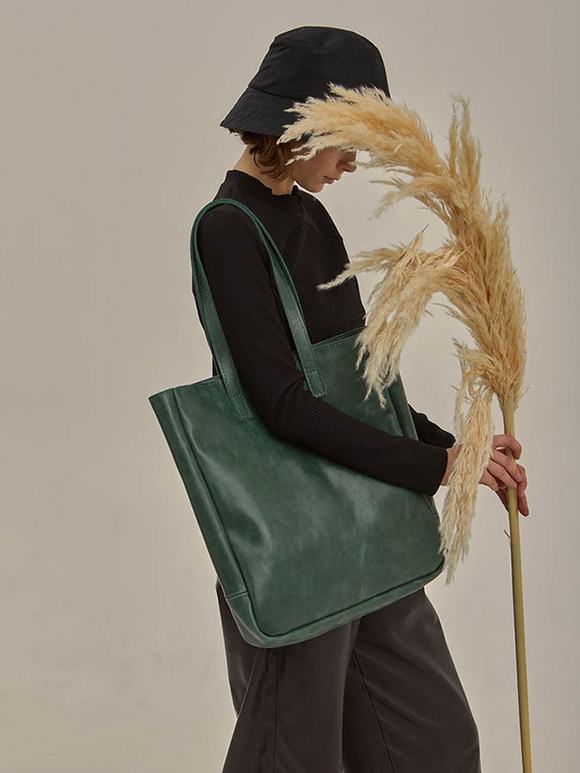 сумка шоппер изумруд