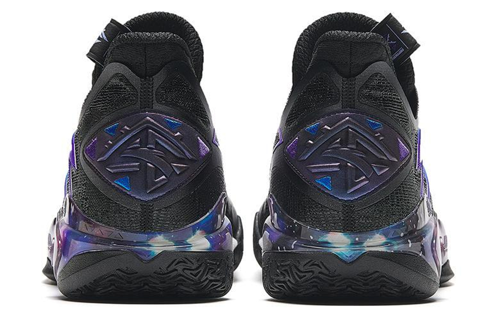 Anta Anta Frenzy 5 dark matter non-slip wear-resistant low-top basketball shoes men's black and purple