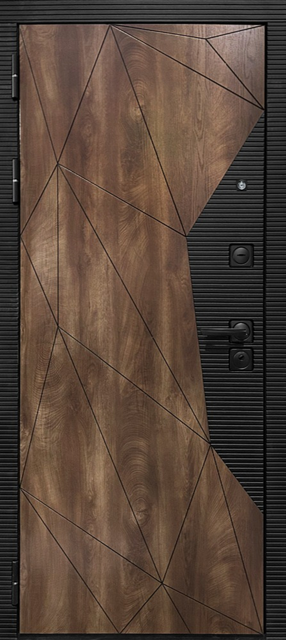 Входная дверь для дома и квартиры из экошпона с патиной - 1144