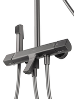 Душевая система с термостатом WONZON & WOGHAND The ONE, Темный графит (WW-B3094-BGG)