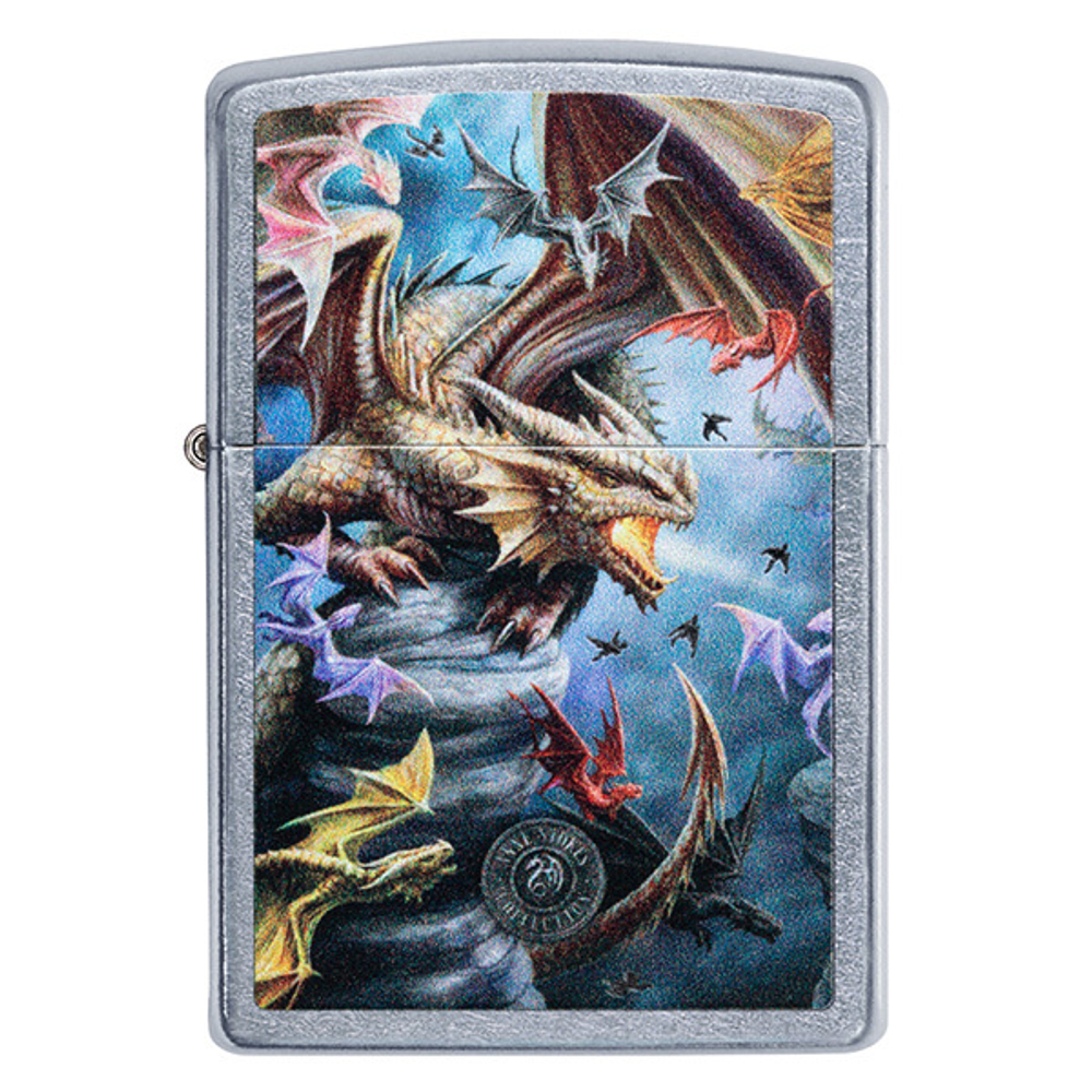 Зажигалка Zippo Anne Stokes с покрытием Street Chrome