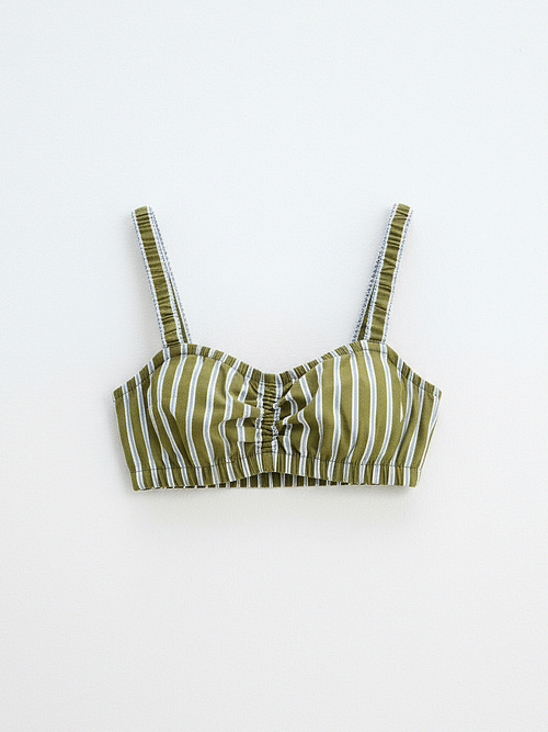 Кроп-топ из хлопка-поплина