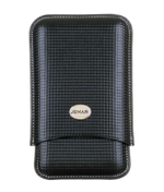 Чехол Jemar на 3 сигары, натуральная кожа 464-3-Silver-Black