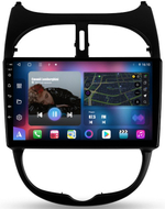 Магнитола для Peugeot 206 1998-2012 - FarCar 778M монитор 9" QLED на Android 13, 8 ядер (TS18), CarPlay, 4G SIM-слот
