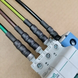 Наконечник штыревой алюминиевый плоский для СИП 16. Комплект из 4 шт с термоусадкой