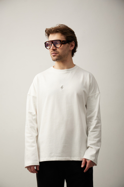 Лонгслив молочный из 100% хлопка