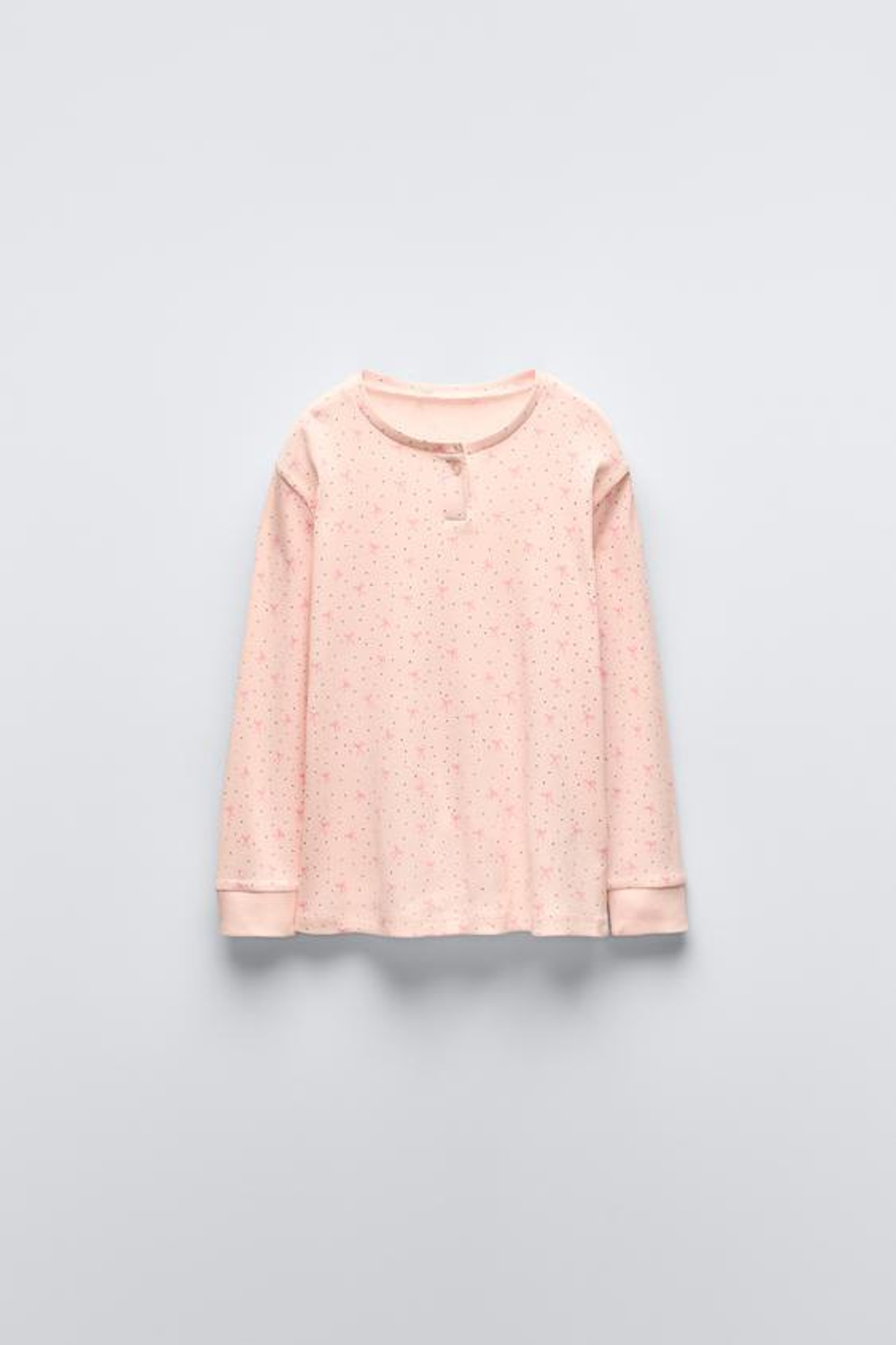 ZARA ПИЖАМА В РУБЧИК С ЛЕНТАМИ, РОЗОВЫЙ