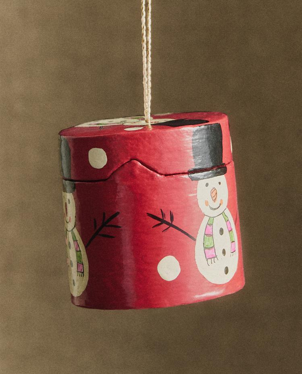 ZARA HOME НОВОГОДНЕЕ УКРАШЕНИЕ «СНЕГОВИК», КРАСНЫЙ