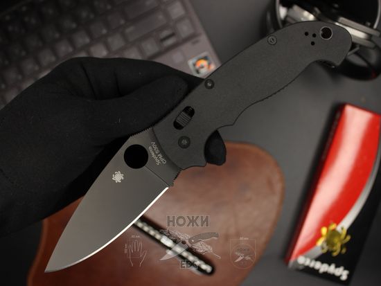 Складной нож Spyderco Manix 2 XL Black C95GPBBK2 c клинком из стали CPM-S30V, рукоять G10