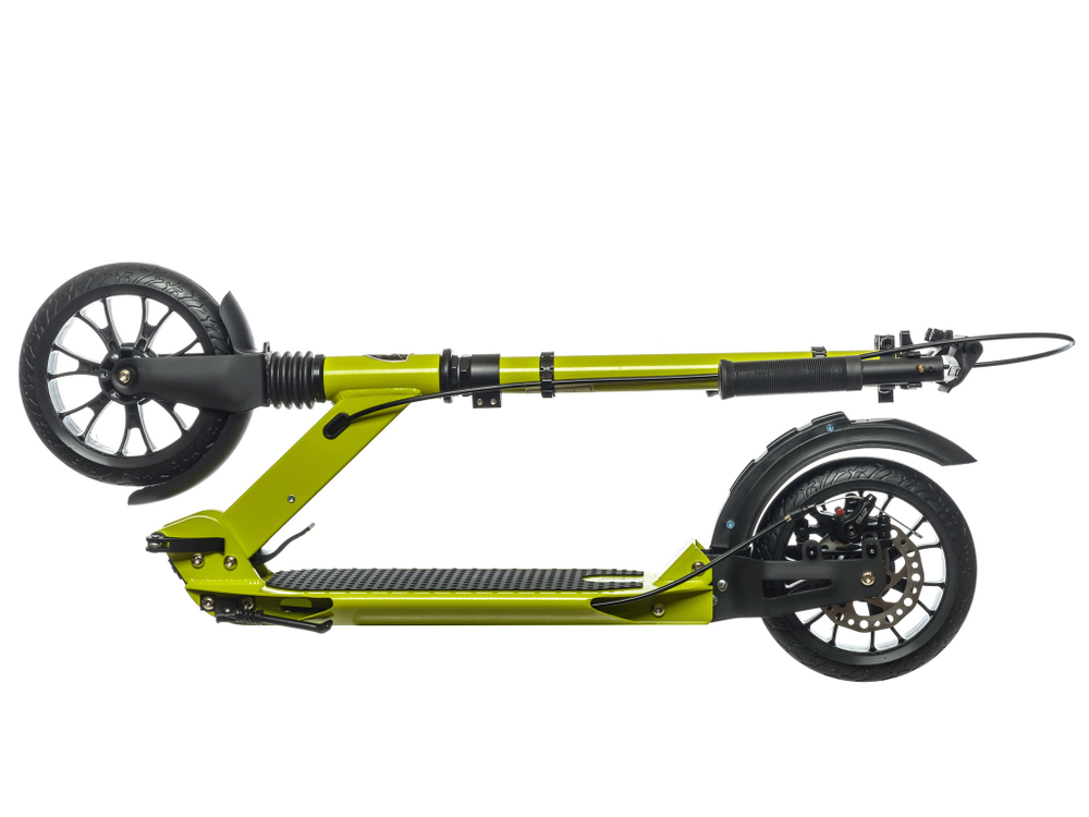 Самокат Urban Scooter Disc Lime Pro, (2024), с дисковым тормозом, складной, городской, двухколесный