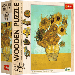 Pazl / Пазлы / Puzzles - "200 Wooden Puzzles" - Sunflowers - Vincent van Gogh