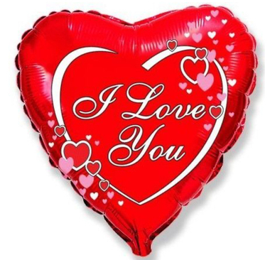 Шар (18''/46 см) Сердце, Красный