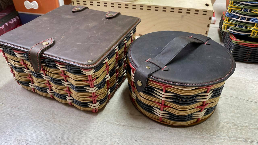 Мастер-класс «Короб в клетку» из бумажной лозы