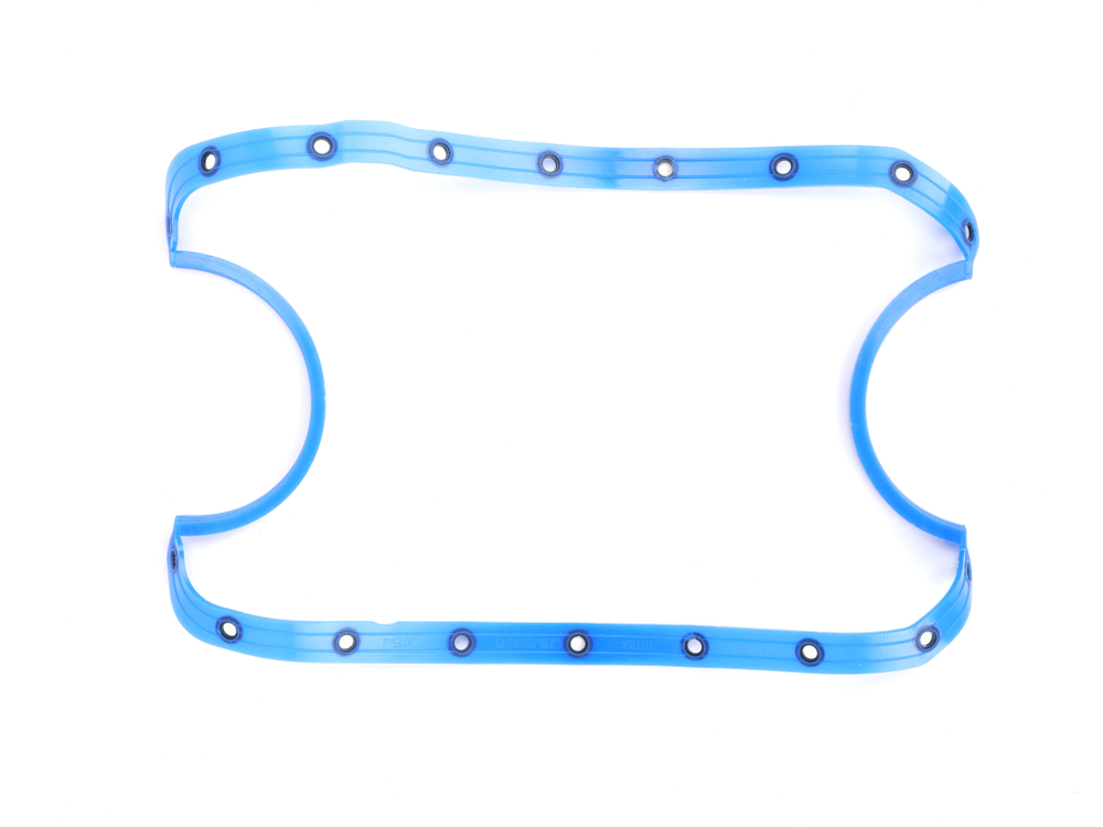 Прокладка поддона маслянного картера УМЗ 417,421,4216 а/м ГАЗель, УАЗ (цельная) синий силикон с шайбами ПРЕМИУМ (ПТП64)