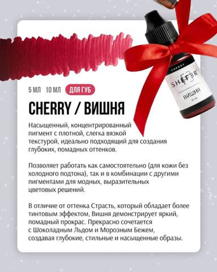 Вишня пигмент для перманентного макияжа губ Shefer 5 мл