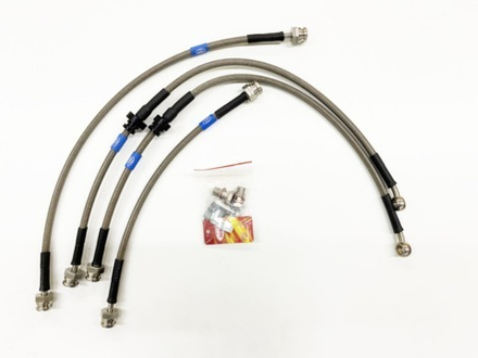 Suzuki Jimny JB74 (2018-) Комплект армированных тормозных шлангов (4шт под лифт 75-80мм)