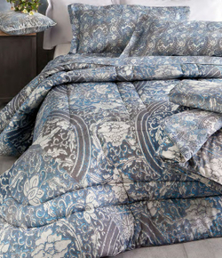 Покрывало 260х270 Mirabello Bolshoy Velluto blu Италия