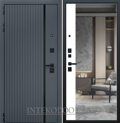 Агат Графит зеркало панорама