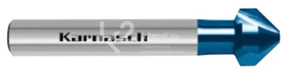 Зенковка Karnasch Ø6,3 мм, с покрытием Blue-Tec, 90°, DIN 335, арт. 20.1755-050