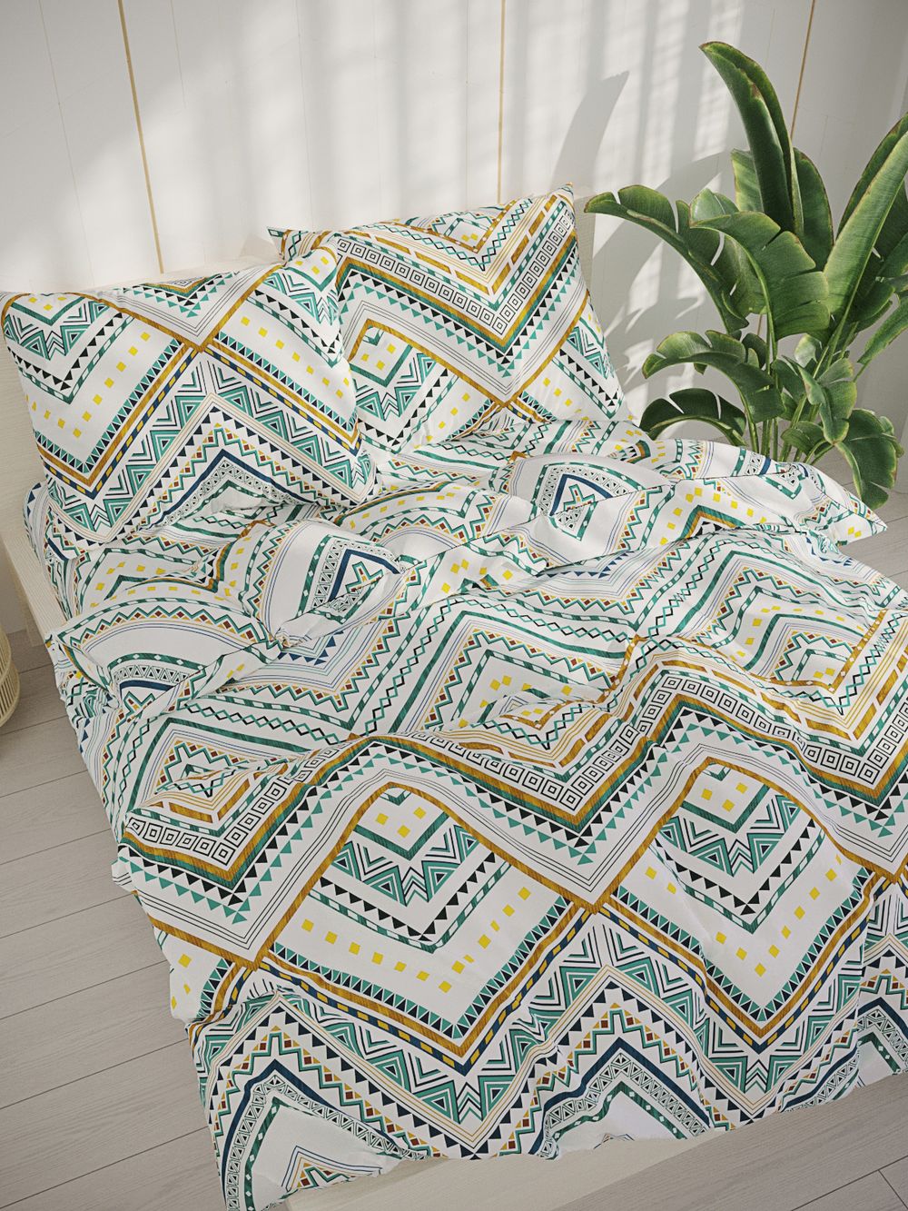 Простынь перкаль Сказка "Зигзаг" 200x215 см