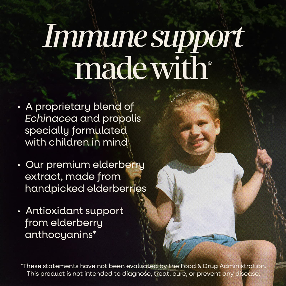 Nature's Way, Sambucus® Kids, сироп для иммунитета из бузины с прополисом и эхинацеей, для детей от 2 лет, 120 мл (4 жидк. унции)