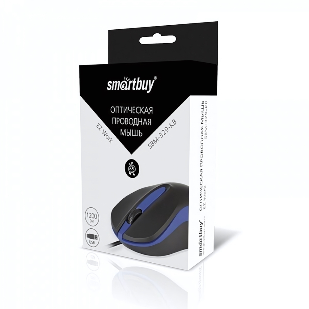 Мышь проводная Smartbuy SBM-329-KB USB Black/Blue