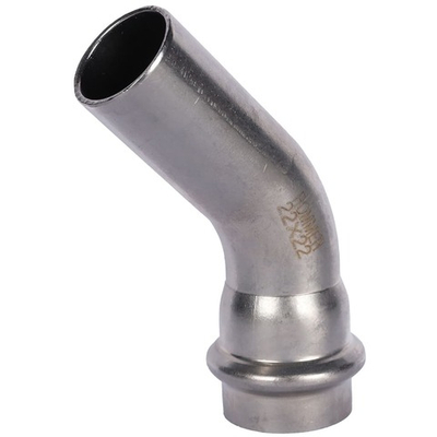 ROMMER Угольник однораструбный 45° 22x22 из нержавеющей стали прессовой