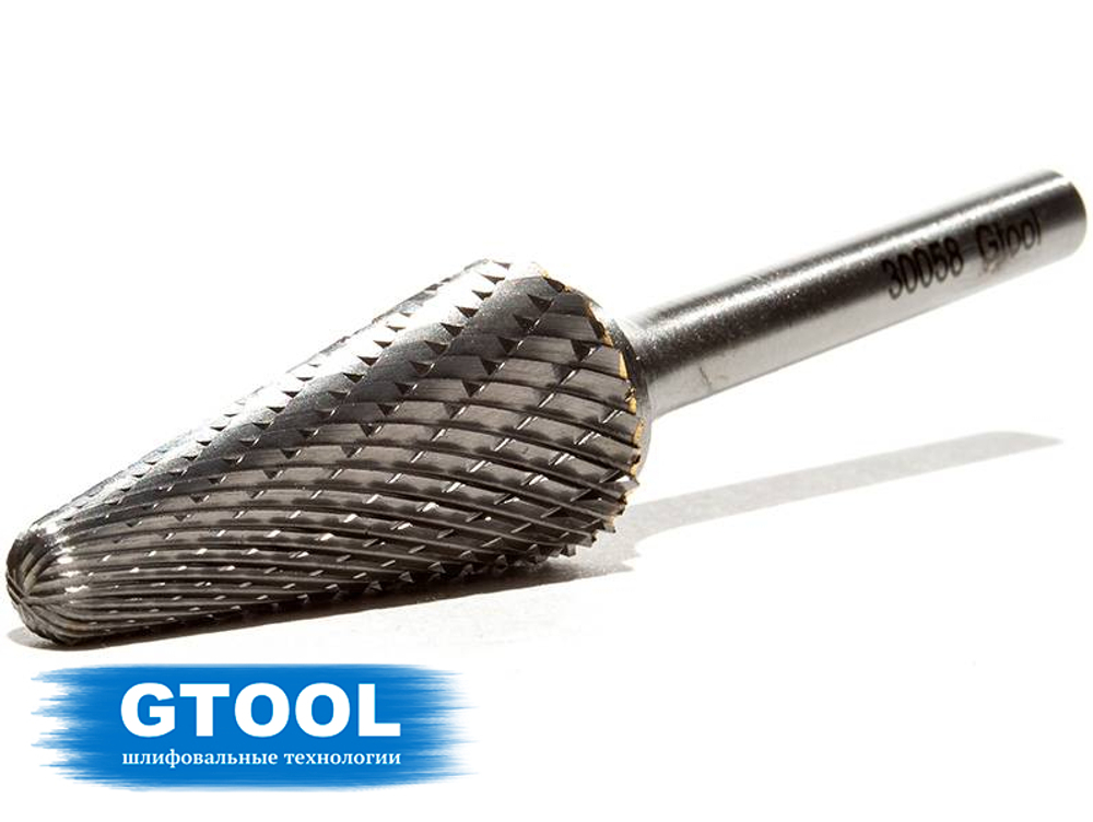 Борфреза GTOOL форма L конус с закруглённой головкой, диаметр головки 16мм