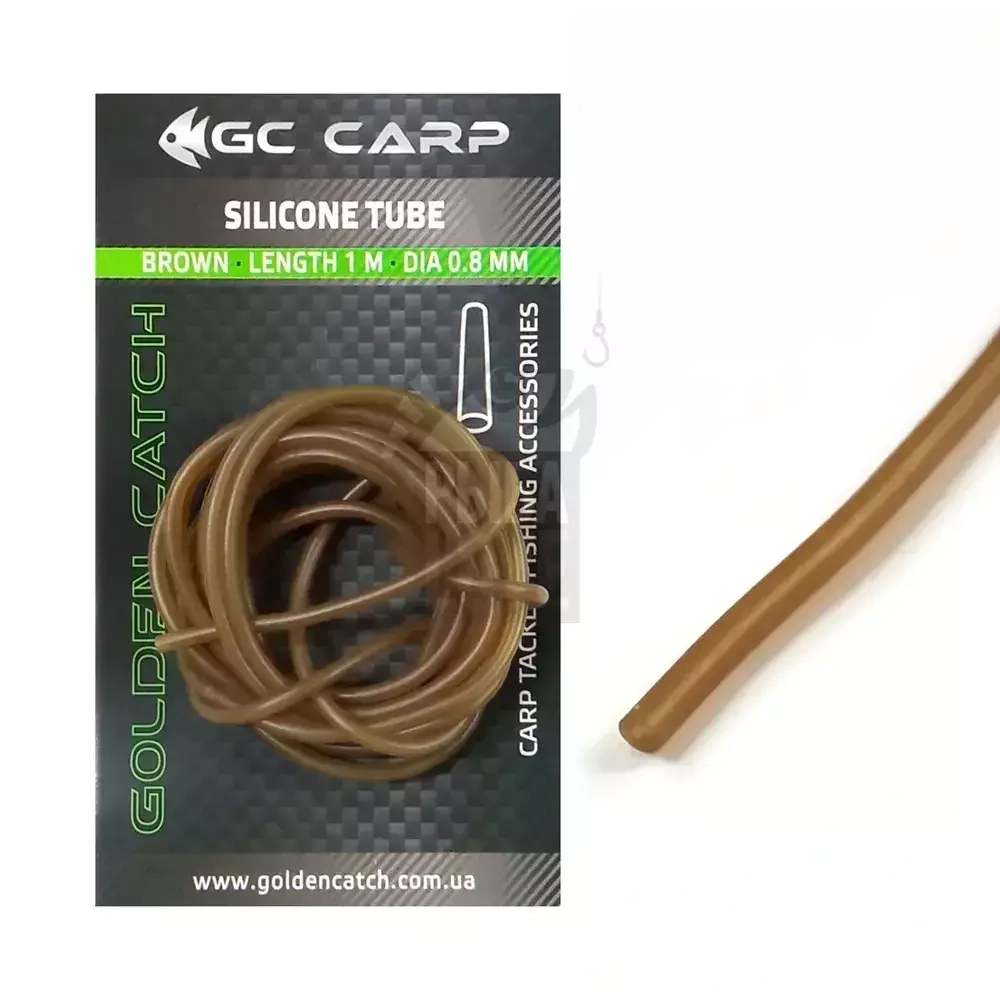 Трубочка для волоса GC Silicone Tube 1.0м 0.8мм коричневая