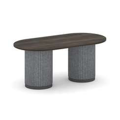 Felto Стол переговорный овальный PR.C.SPRG-006.D Дуб Мали/Металл Антрацит/Морская Галька 1800*900*75