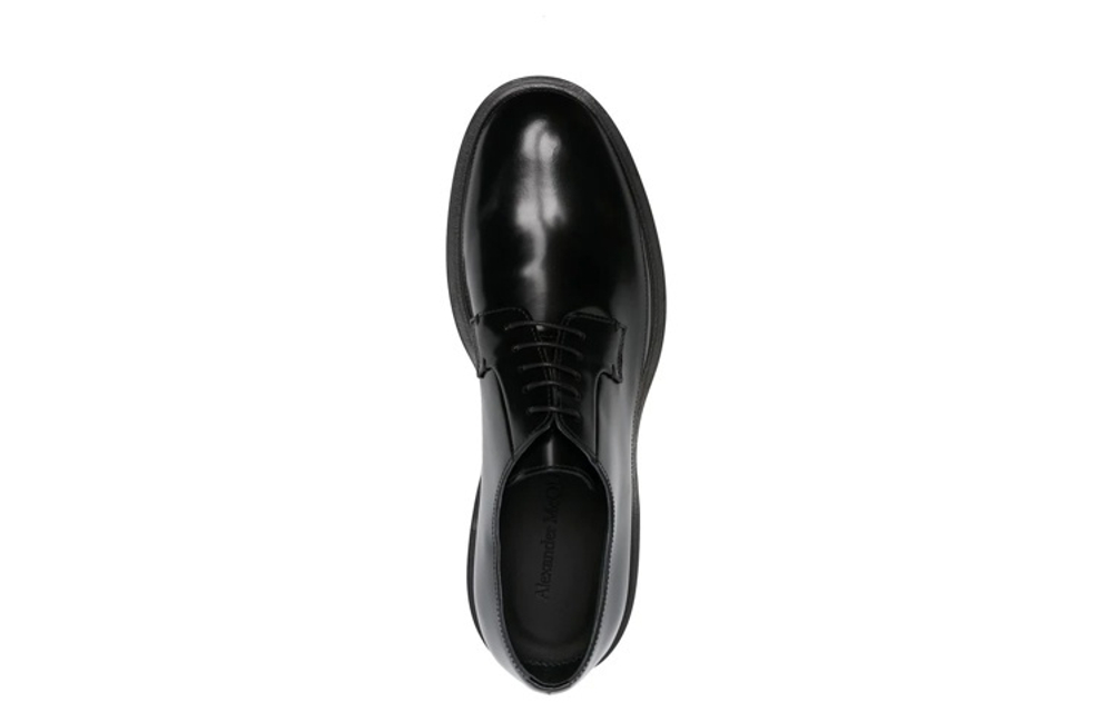 Alexander McQueen Alexander McQueen leather fashion lace-up shoes men's black