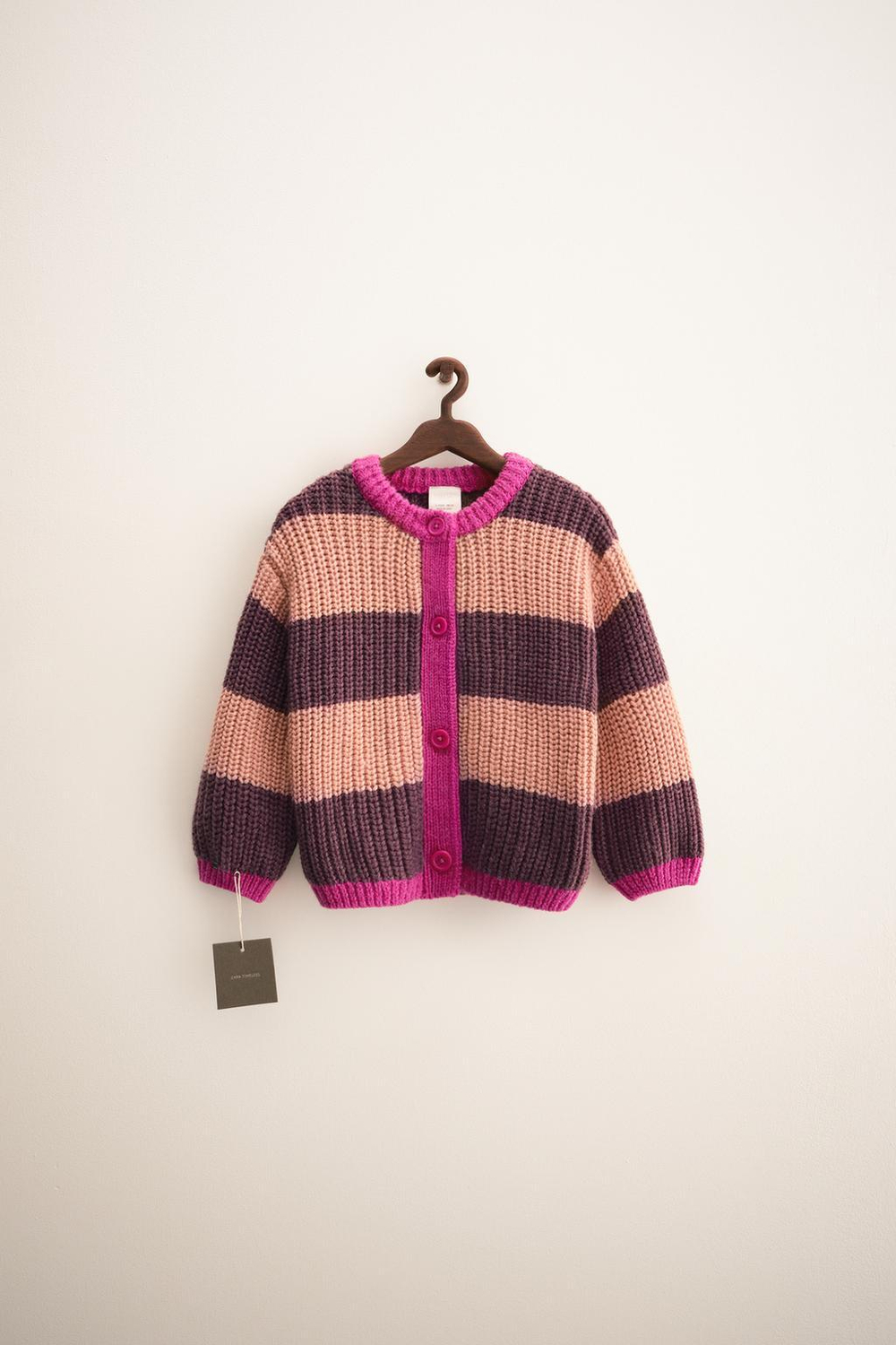 ZARA TIMELESS - ТРИКОТАЖНАЯ КУРТКА В ПОЛОСКУ, ПЕРСИКОВЫЙ