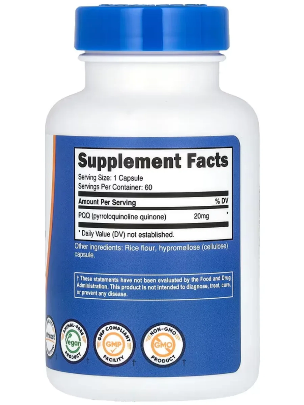 Пирролохинолинхинон PQQ 20 мг 60 капсул
