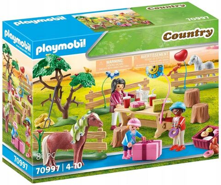 Конструктор Playmobil Country - День рождения на пони-ферме - Плеймобиль 70997